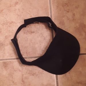 Black velcro snap visor hat adjustable